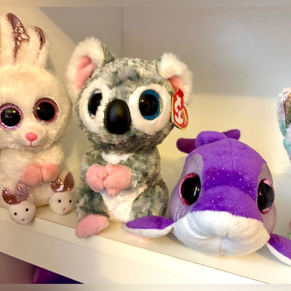 TY Beanie Boo lot of 5–Karli koala, Dreamy sloth, Opal cat, Flips dolphin plush - Picture 5 of 16